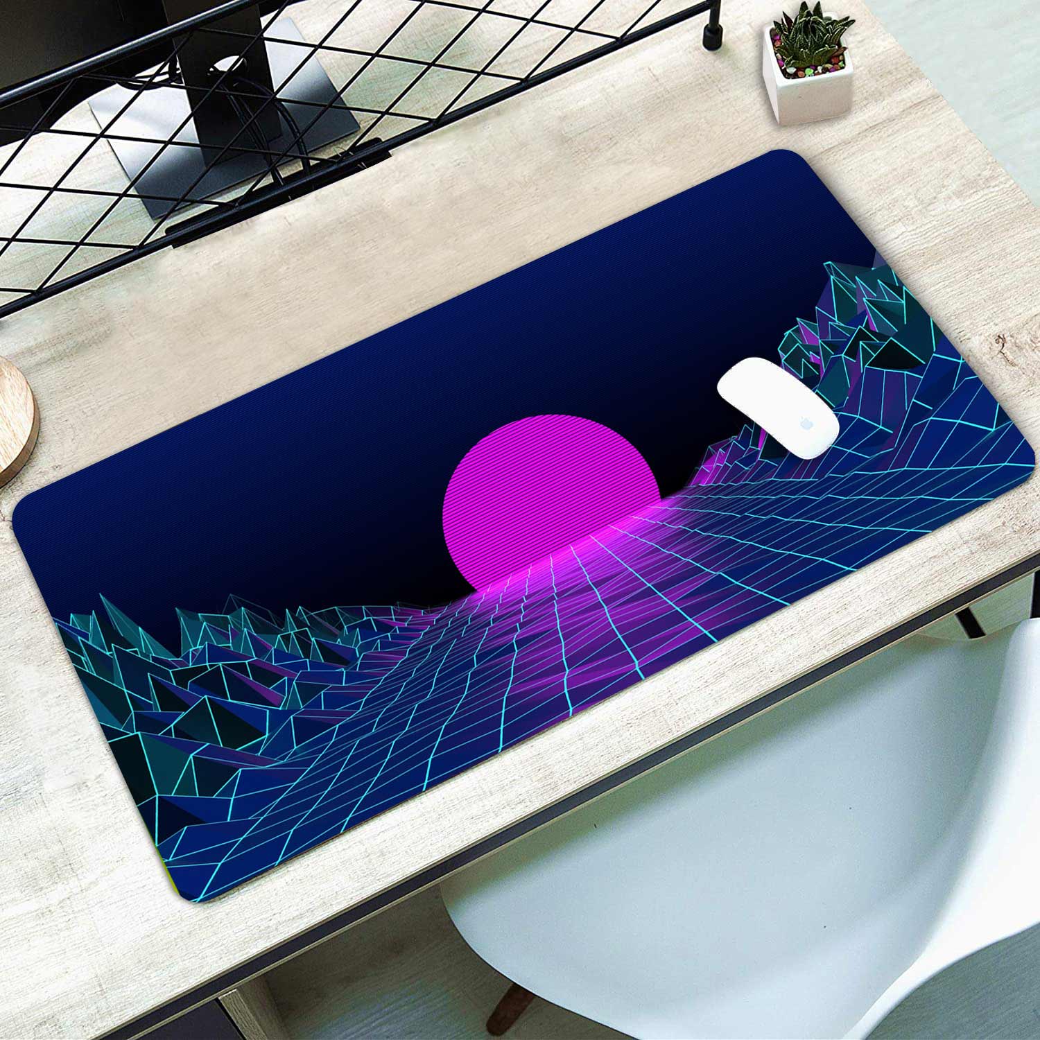 Synthwave Patterns Desk Pad(2 Designs)