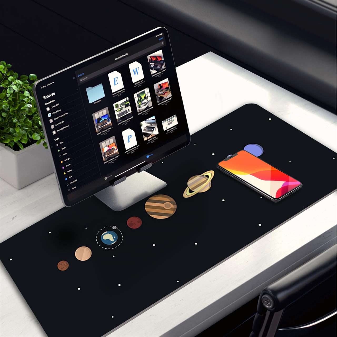 Solor System Desk Solar System Desk Pad,Office Desk Mat,Mouse Pad Mat,Desktop pad,Desktop ...