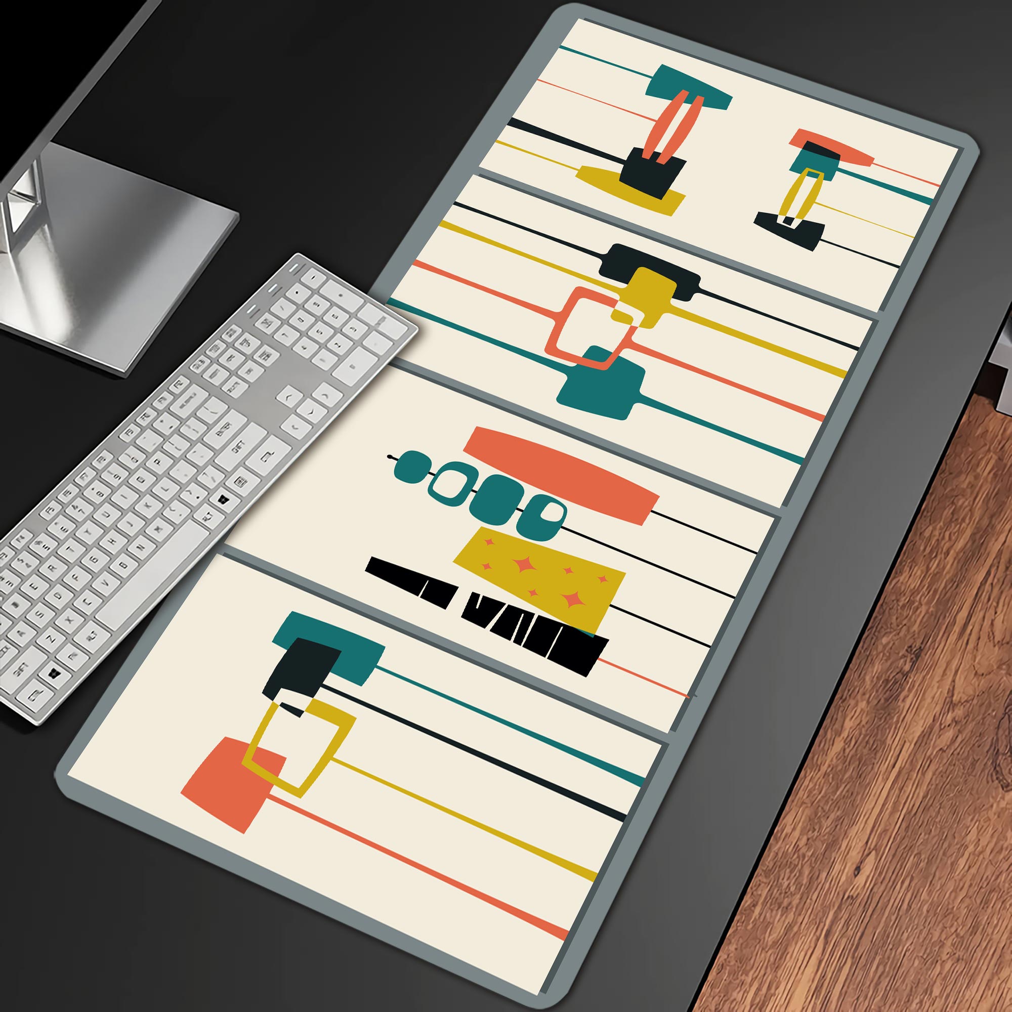 Geometric Patterns Desk Pad,Office Desk Mat,Mouse Pad Mat,Desktop pad ...
