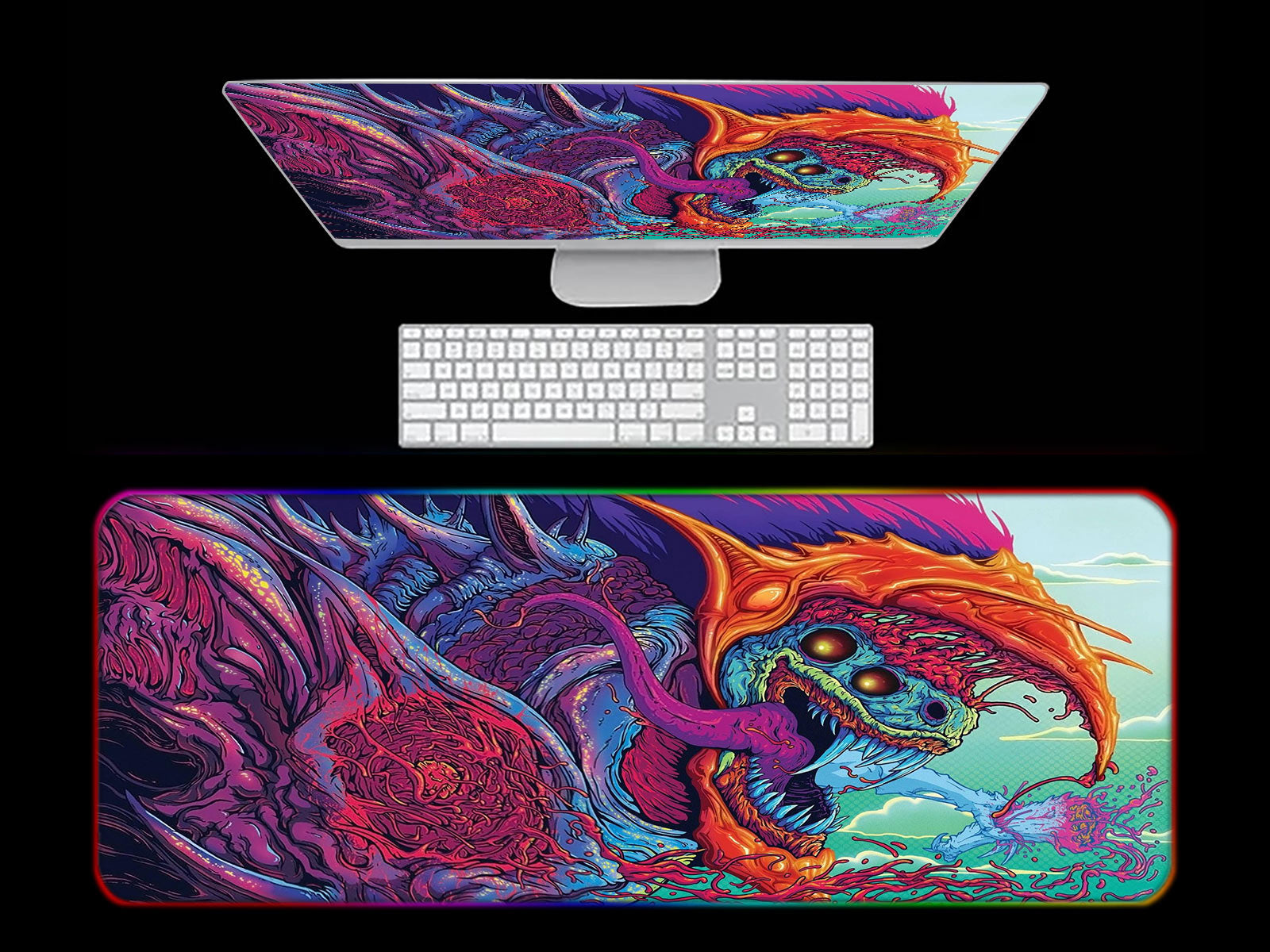 Hyper Beast CSGO Gaming RGB LED Mouse Pad gamer,mouse pad steelseries ...