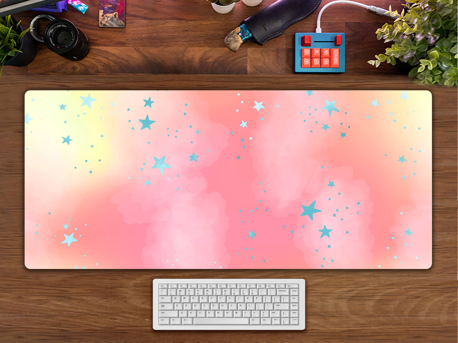 Purple Pastel Clouds Desk Mat(4 Colors)