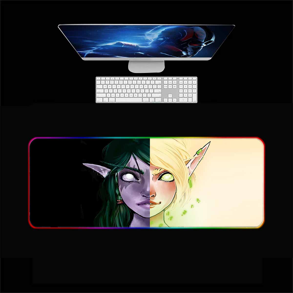 Warcraft Night Elf RGB Gaming Mouse Pad