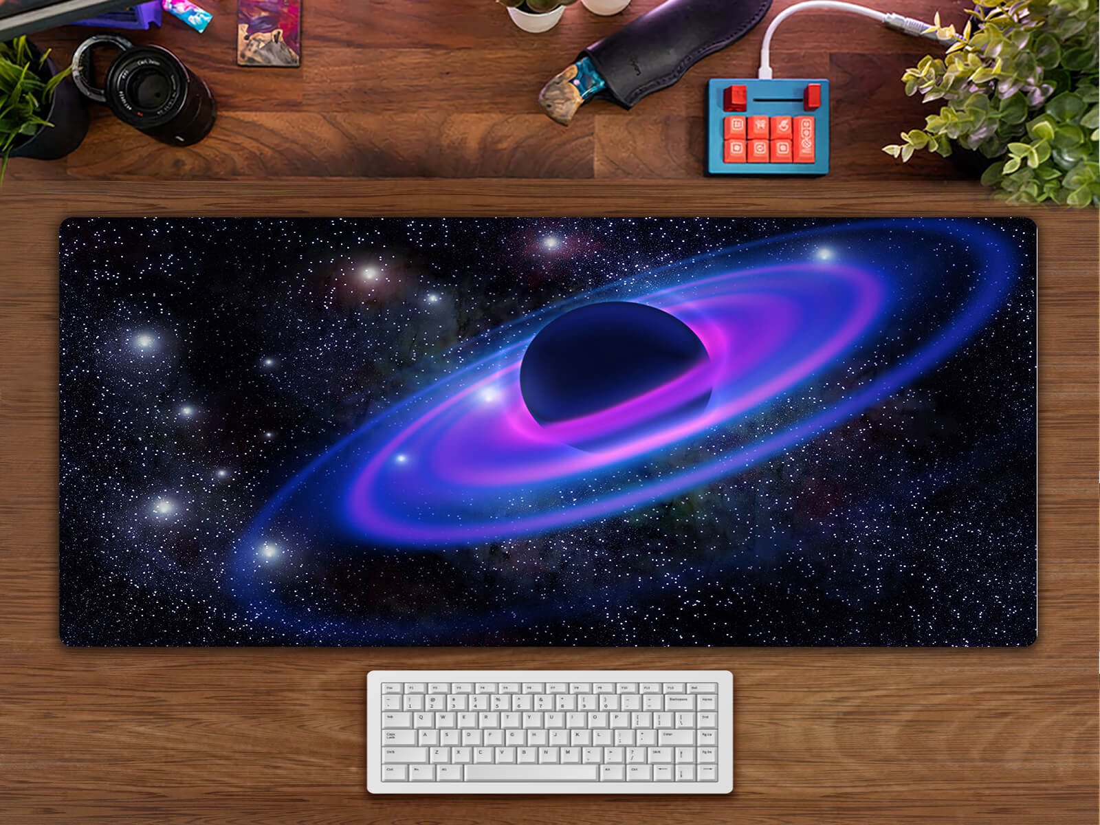 Neon Space Desk Pad