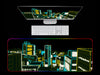 Neon City Skyline RGB Gaming Mouse Pad