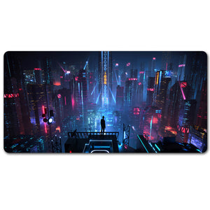 Blue City Night Gaming Mouse pad XXL(2 Versions)