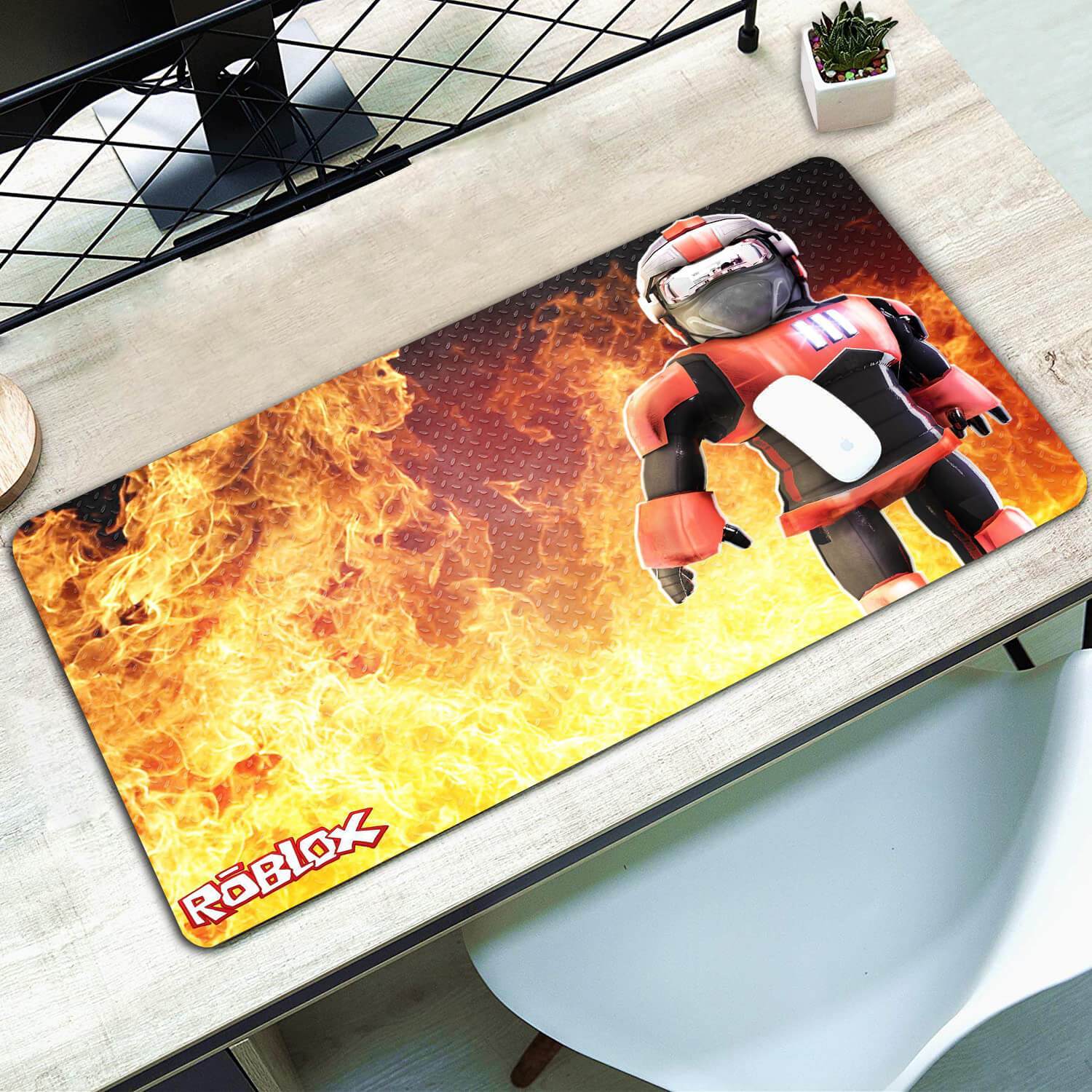 Roblox Fire Mouse Pad Long(2 Designs)