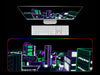 Neon City Skyline RGB Gaming Mouse Pad