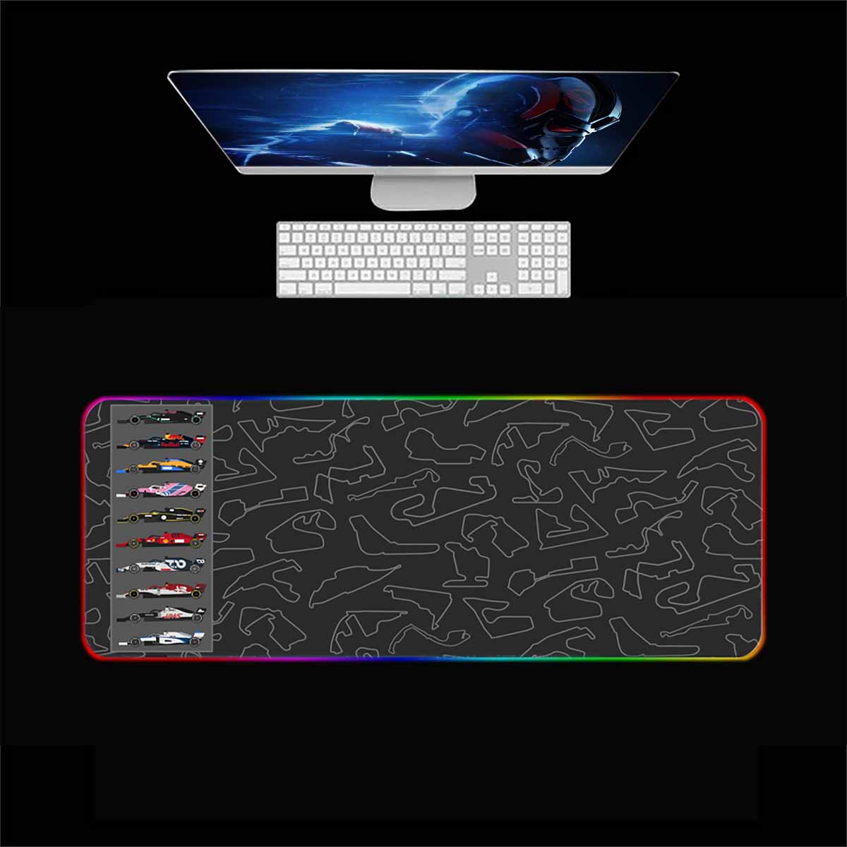 Racing Car RGB Gaming Mouse Pad