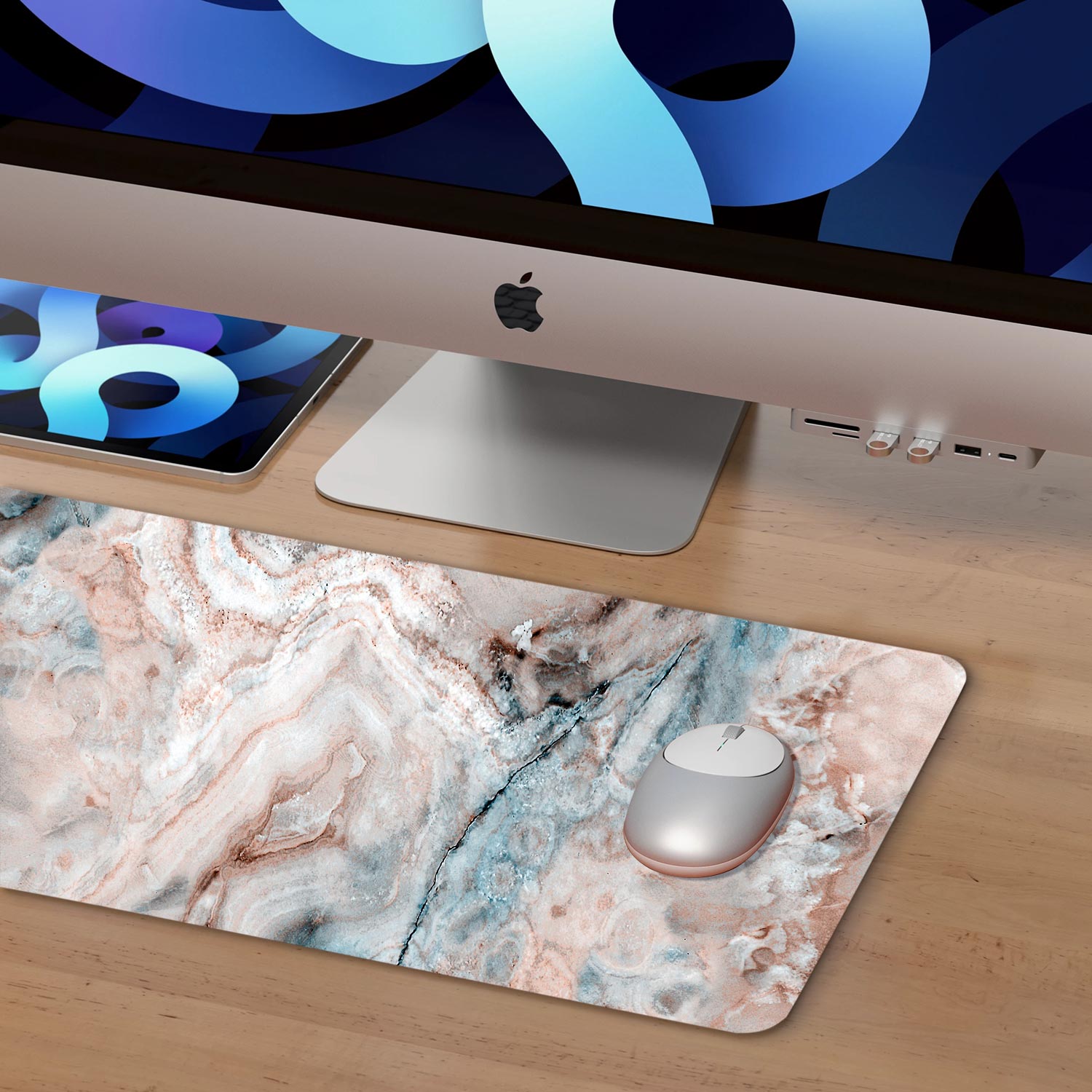 Breccia Marble Design Desk Pad