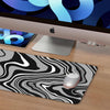 Abstract Gray Pattern Mouse Pad Long