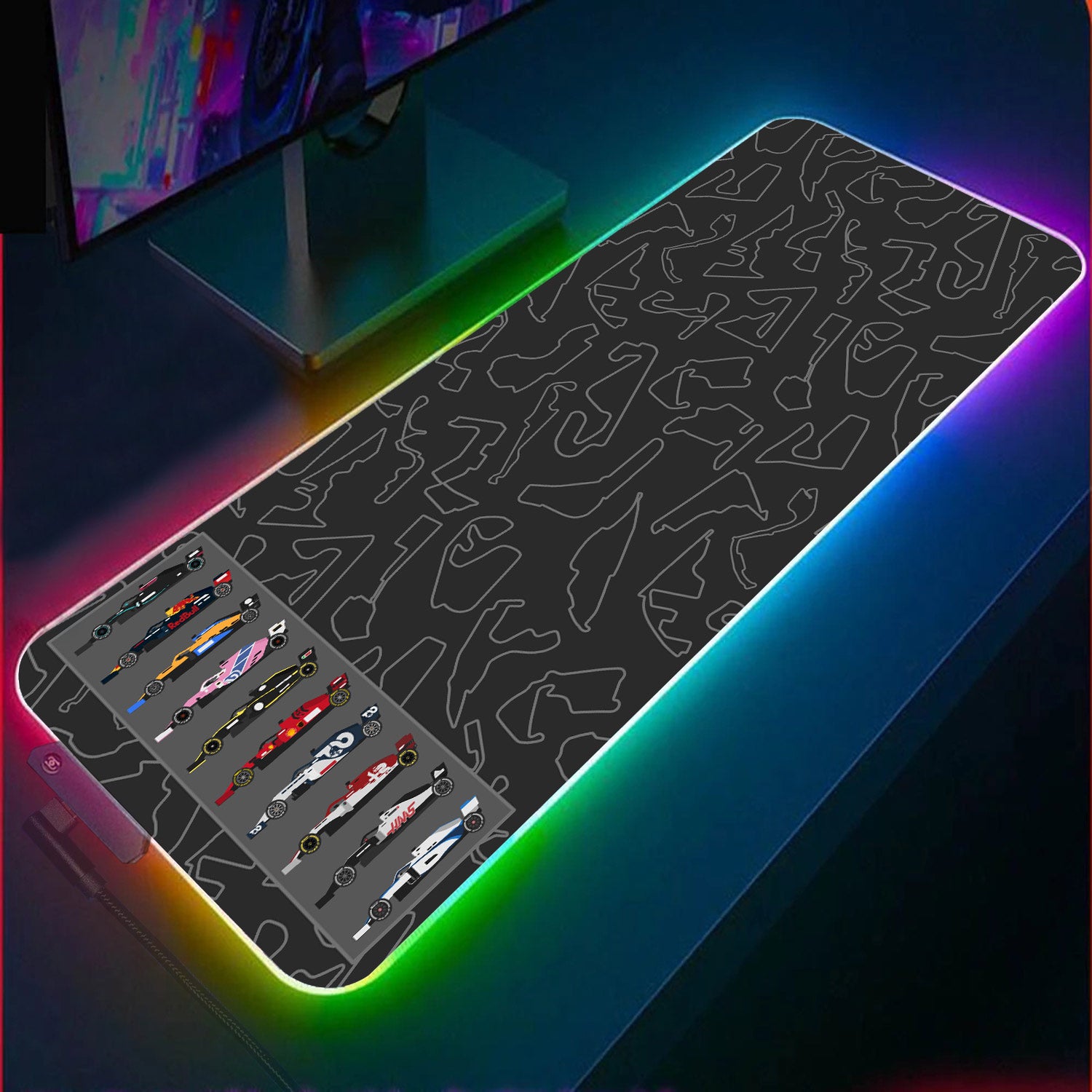 Racing Car RGB Gaming Mouse Pad