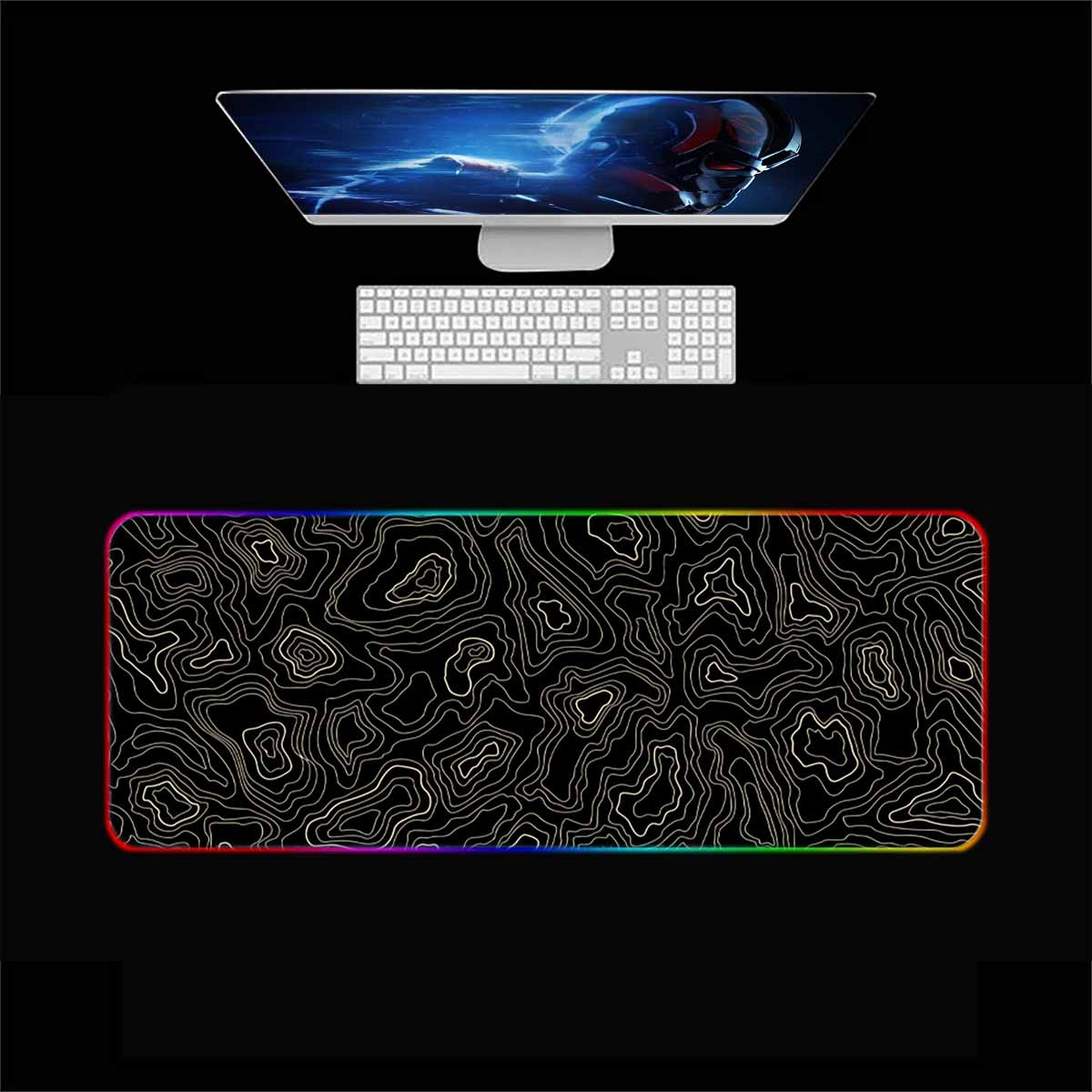 Abstract Lines RGB Gaming Mouse Pad (2 patterns)