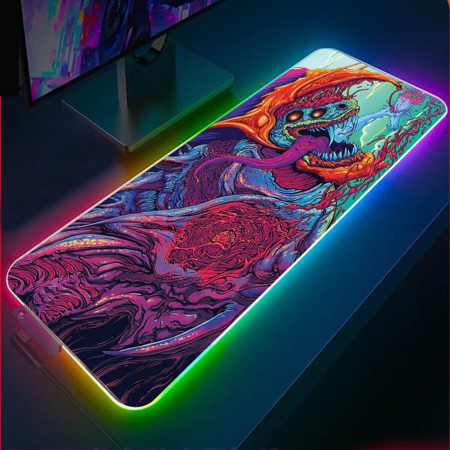 Hyper Beast CSGO Gaming RGB LED Mouse Pad gamer,mouse pad steelseries ...