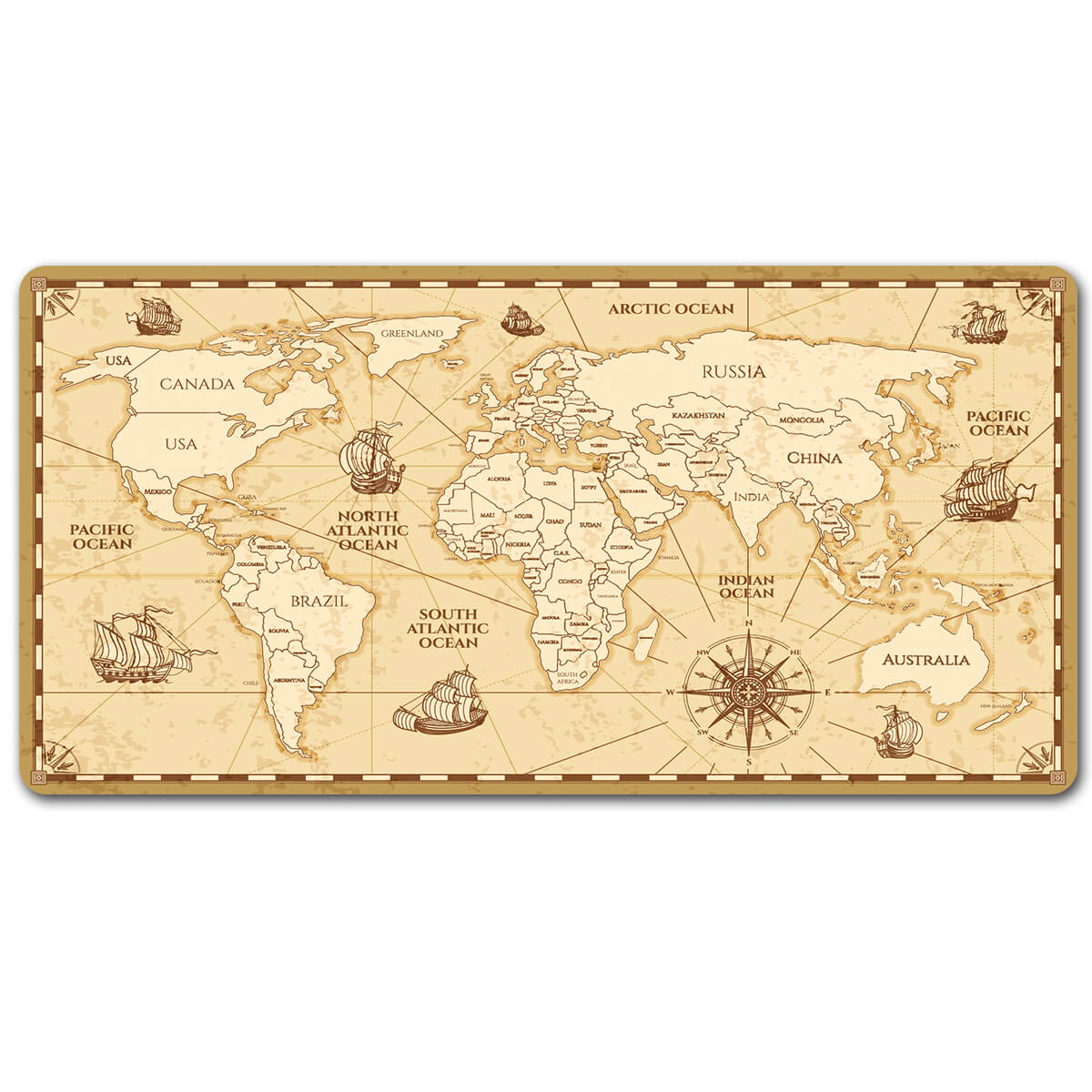 Desktop Mat Map World Map Desk Pad,Gaming Desk Mat,Mouse Pad Mat,Desktop pad,Desktop ...