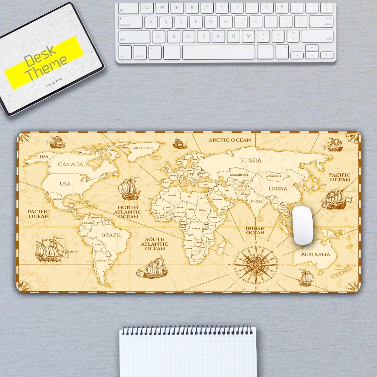 Desktop Mat Map World Map Desk Pad,Gaming Desk Mat,Mouse Pad Mat,Desktop pad,Desktop ...