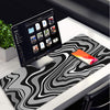 Abstract Gray Pattern Mouse Pad Long