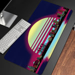 Load image into Gallery viewer, Neon Sunset City Desk Mat
