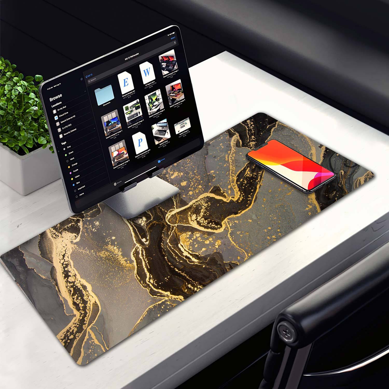 Luxury Abstract Marbel  Desk Pad