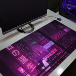 Load image into Gallery viewer, Neon Japanese Tokyo Street Desk Mat(3 Colors)
