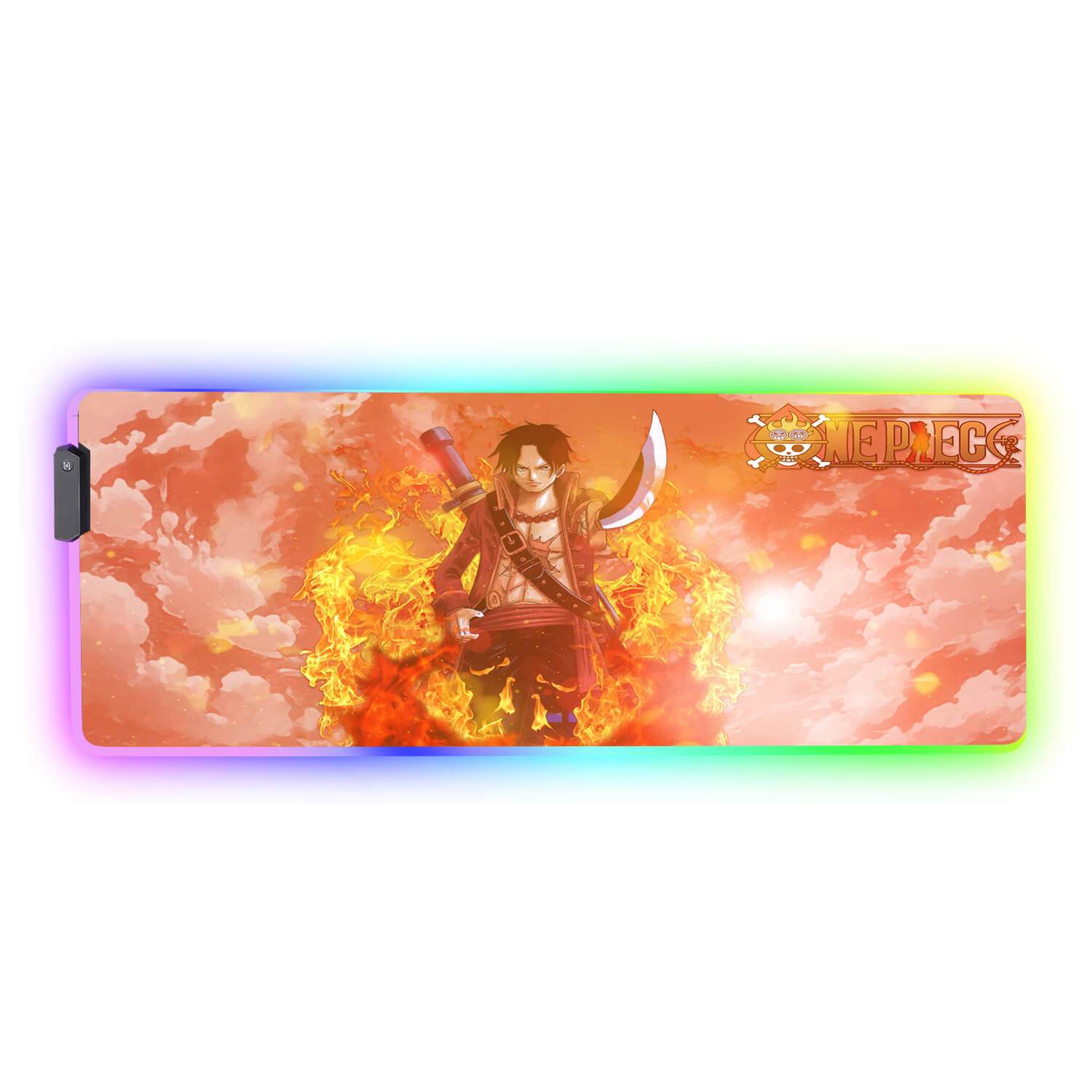 One Piece Ace RGB Gaming Mouse Pad