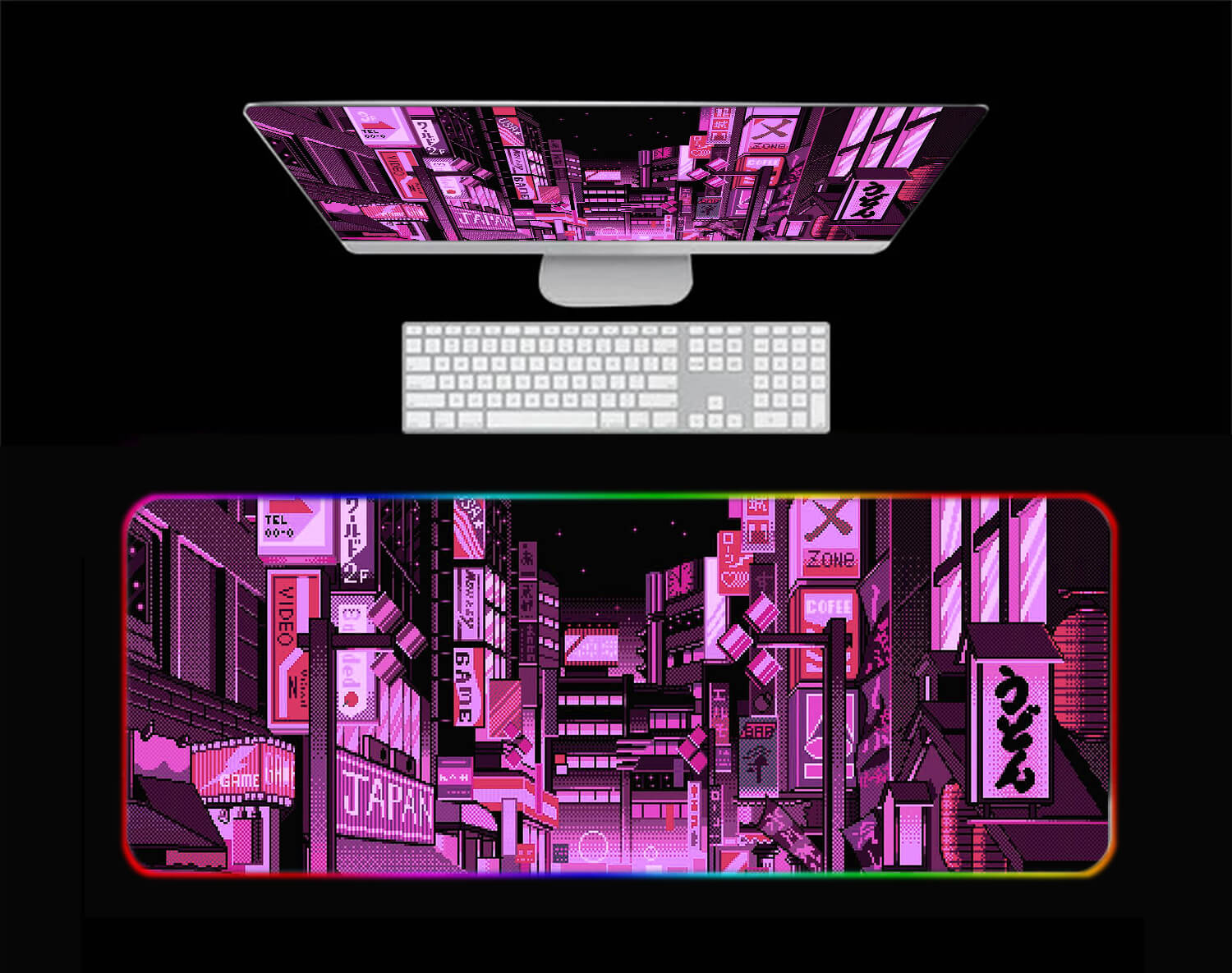 Vaporwave Tokyo Street Gaming Mouse Pad (4 colors)