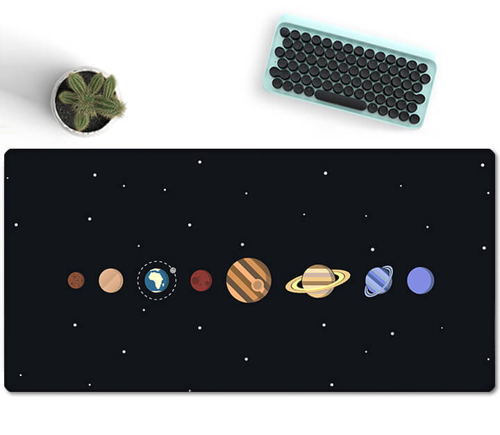 Solar System Desk Pad,Office Desk Mat,Mouse Pad Mat,Desktop pad,Desktop ...