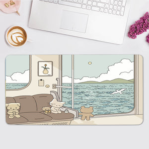 Bunny and Bear Cute Desk Mat(4 Designs)
