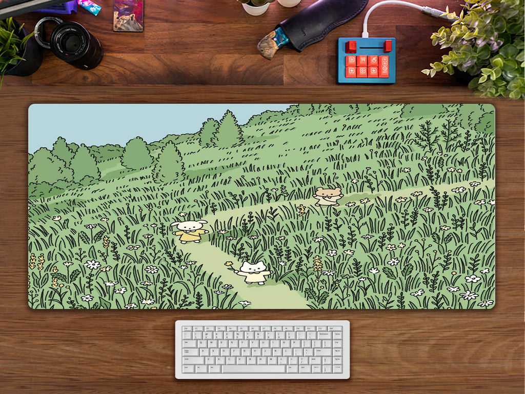 Bear Computer Mat Bunny and Bear Desk Mat Desk Pad,Keyboard Mat,Laptop Mat,Kawaii ...