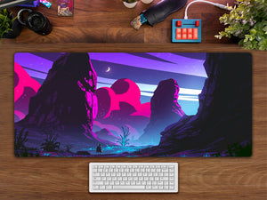 Neon Valley Desk Mat
