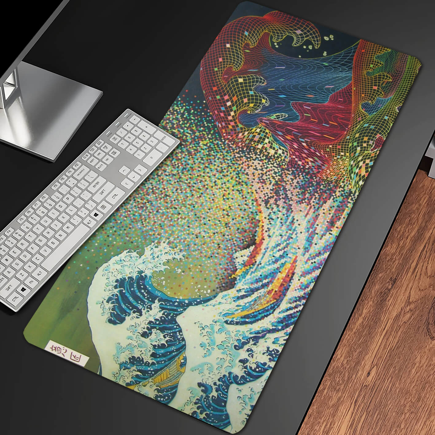 Pixel Greatwave Gaming Desk Pad Large