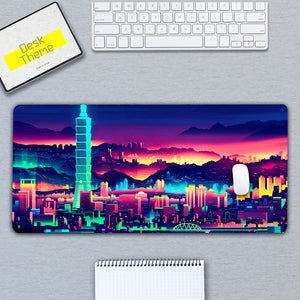 Neon City Desk Pad